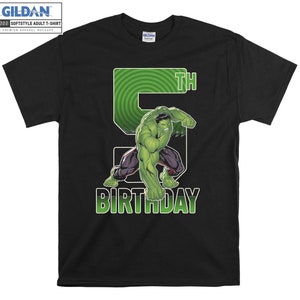 The Incredible Hulk 5th Birthday T-shirt Hoody Kid Child Tote Bag Tshirt S-M-L-XL-XXL-3XL-4XL-5XL Gildan Oversized Men Women Unisex 7452