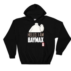 Sudadera con capucha y estampado de la serie Disney Big Hero 6, Baymax, Hello, talla grande, unisex, tallas S, M, L, XL, XXL, 3XL, 4XL y 5XL, para hombre y mujer, AB228