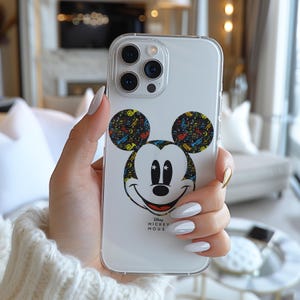 Disney Famous Funny Face Figure Mickey Mouse Custodia per telefono colorata 4359