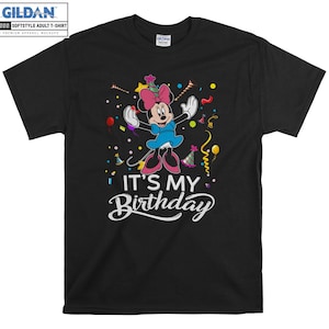 Disney Minnie Mouse Its My Birthday T-shirt Hoody Kids Child Tote Bag Tshirt S-M-L-XL-XXL-3XL-4XL-5XL Gildan Oversized Men Femmes Unisexe 6771
