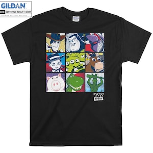 Disney Pixar Toy Story Boxed Up Group Shot Graphic T-Shirt T-shirt, Felpe con cappuccio per le feste per bambini e adulti, Pigiama natalizio personalizzabile AC289