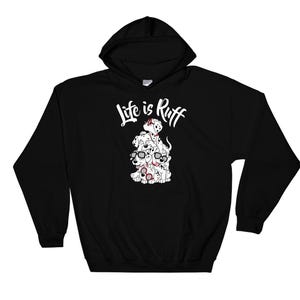 Sudadera con capucha Disney 101 Dálmatas "La vida es dura" para perros Dálmatas, tallas S-M-L-XL-XXL-3XL-4XL-5XL, talla extragrande, unisex, para hombre y mujer, AB170