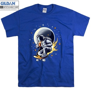 Skater Astronaut T-shirt Fantastic Space Coffee T shirt Tshirt Oversized S M L XL XXL 3XL 4XL 5XL Men Women Unisex D3363