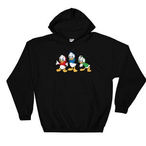 Famous Duck Cartoon Hero Huey Donald Louie Duck Poster Hoodie Sweatshirt Pullover S-M-L-XL-XXL-3XL-4XL-5XL Oversized Men Women Unisex 6256