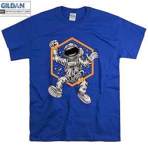 Astronauta Ilustración Camiseta Space Artsy Camiseta Camiseta Oversized S M L XL XXL 3XL 4XL 5XL Hombres Mujeres Unisex D3381
