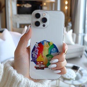 Disney Pixar Inside Out Colorful Circle Group Magic Phone Case AC129