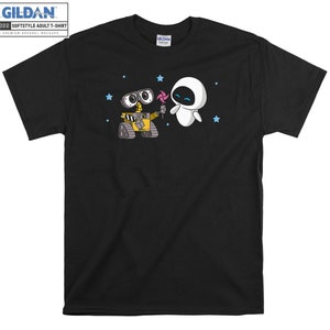 Disney Wall-E & Eve Moonscape T-Shirt Hoody Kinder Tragetasche Tshirt S-M-L-XL-XXL-3XL-4XL-5XL Gildan Oversized Herren Damen Unisex 6865