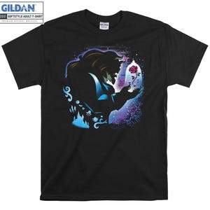 Disney Belle en het beest beroemde cartoon filmposter T-shirts beest, vakantiehoodies voor kinderen en volwassenen, aanpasbare kerstpyjama AC43
