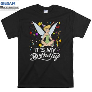 Disney Tinker Bell C’est mon anniversaire T-shirt Hoody Kids Child Tote Bag Tshirt S-M-L-XL-XXL-3XL-4XL-5XL Gildan Oversized Men Femmes Unisexe 6836