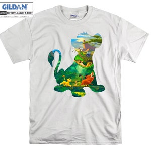Roi Lion Simba T-shirt à capuche enfants enfant sac fourre-tout T-shirt S-M-L-XL-XXL-3XL-4XL-5XL Gildan surdimensionné hommes femmes unisexe A401