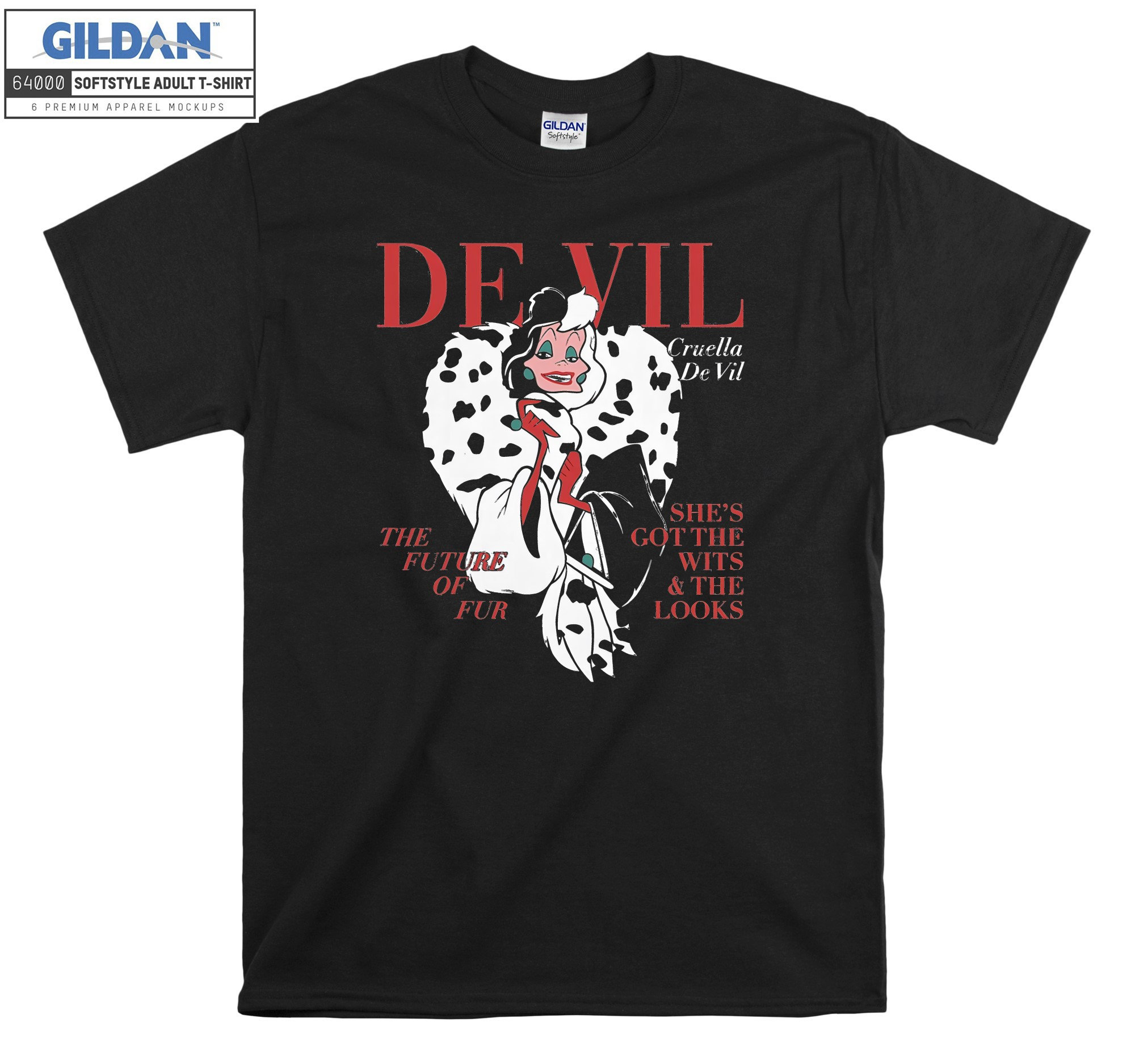 Discover Camiseta Cruella de Vil 101 Dalmatas Perros Vintage para Hombre Mujer