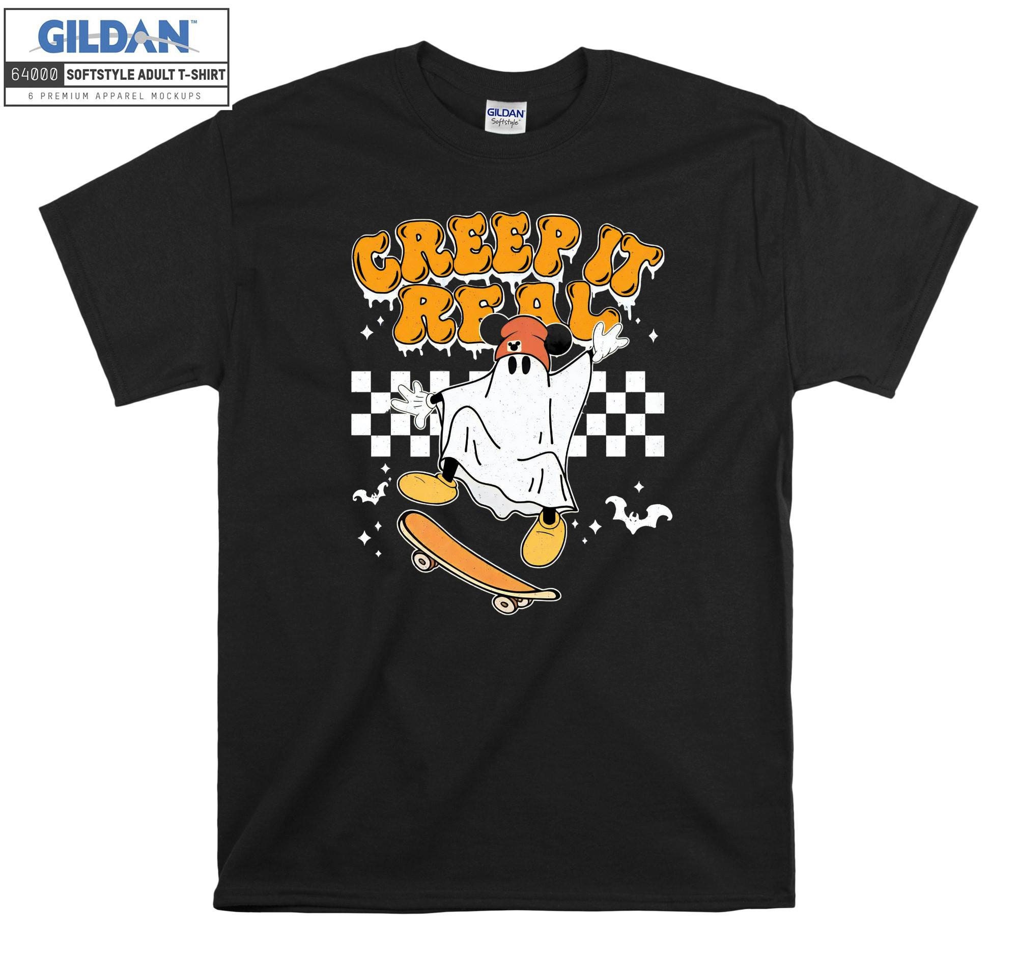 Discover Mickey Mouse Boo Creep it Real T-shirt Hoodie Kids Child Tote Bag Tshirt S-M-L-XL-XXL-3XL-4XL-5XL Gildan Oversized Men Women Unisex H158