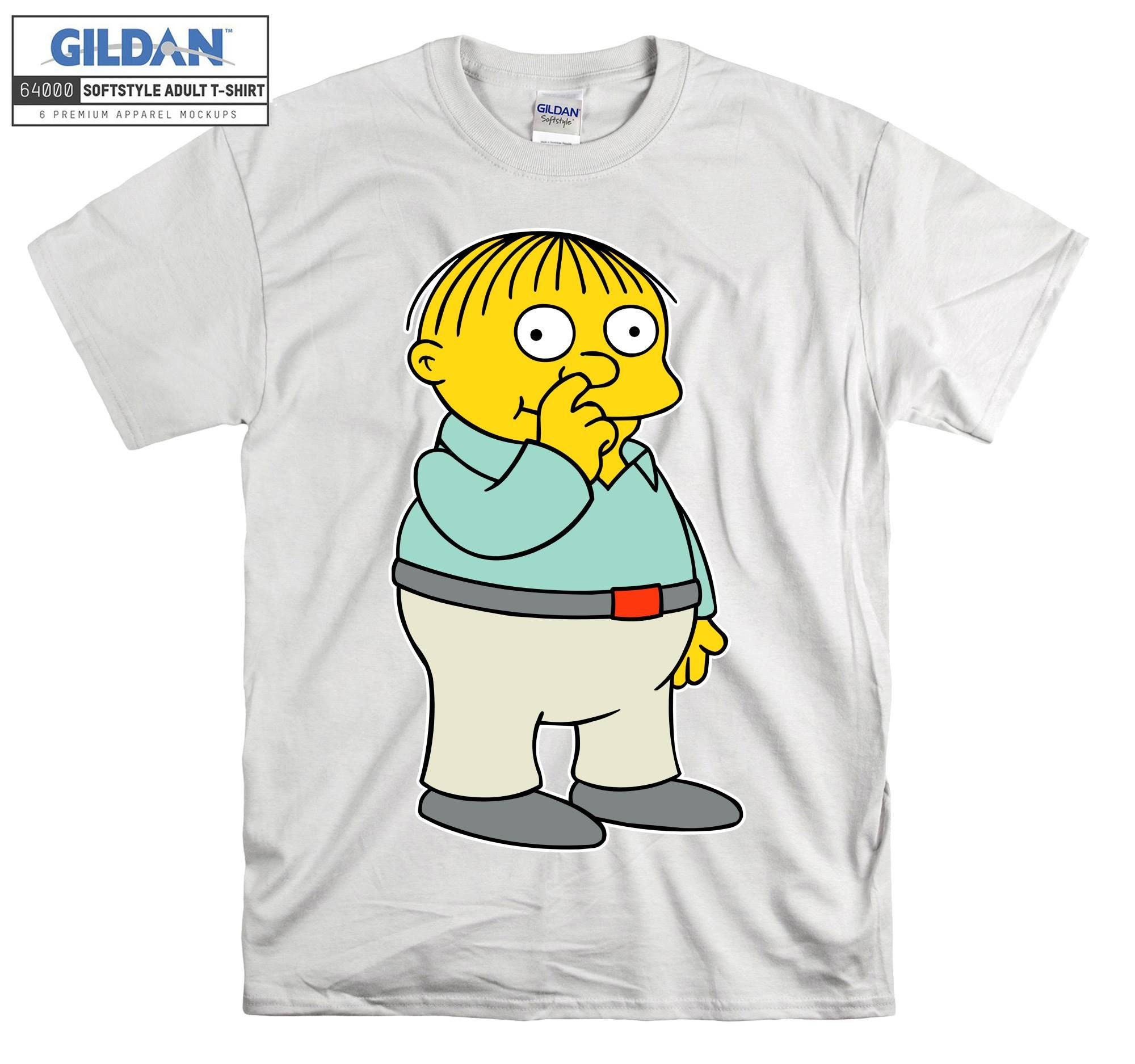 The Simpsons Ralph Wiggum Finger In Nose T shirt Art Cartoon T-shirt Tshirt S-M-L-XL-XXL-3XL-4XL-5XL Oversized Men Women Unisex 4838