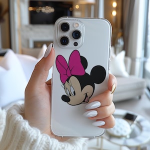 Famoso personaggio dei cartoni animati divertente Minnie Mouse Face Poster Custodia per telefono 6746