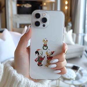 Custodia per telefono vintage con Minnie e Pluto, Buon Natale, AC977