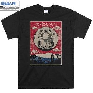Anime vintage Kawaii Cat Anime T-shirt Hoody Kids Child Tote Bag Tshirt S-M-L-XL-XXL-3XL-4XL-5XL Gildan Oversized Men Femmes Unisexe 6527