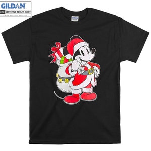Natale Topolino Babbo Natale T-shirt Felpa con cappuccio Bambini Bambino Tote Borsa Tshirt S-M-L-XL-XXL-3XL-4XL-5XL Gildan Oversize Uomo Donna Unisex A72