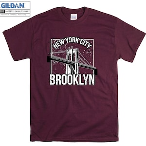 Camiseta de la ciudad de Nueva York, camiseta del puente de la ciudad de Brooklyn, camiseta S-M-L-XL-XXL-3XL-4XL-5XL de gran tamaño para hombres y mujeres, Unisex D1532