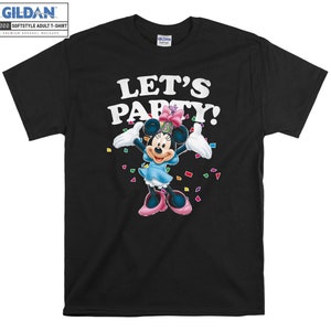 Minnie Mouse Disney Let&#39;s Party T-shirt Hoody Kids Child Tote Bag Tshirt S-M-L-XL-XXL-3XL-4XL-5XL Gildan Oversized Men Women Unisex 7091