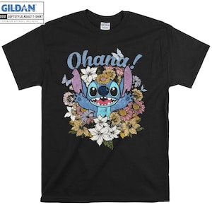 Disney Ohana Lilo et Stitch T-shirt Sweat à capuche Enfants Enfant Sac fourre-tout Tshirt S-M-L-XL-XXL-3XL-4XL-5XL Gildan Surdimensionné Hommes Femmes Unisexe A794