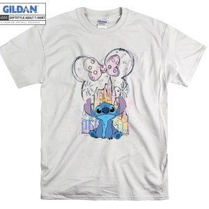 Stitch Figure T-shirt à capuche enfants enfant sac fourre-tout T-shirt S-M-L-XL-XXL-3XL-4XL-5XL Gildan surdimensionné hommes femmes unisexe A782