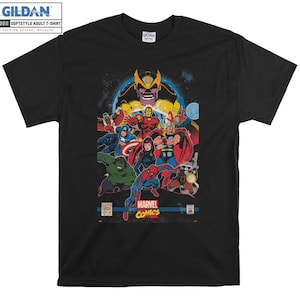 Marvel Comics Super Heroes Poster T-shirt Hoodie Kids Child Tote Bag Tshirt S-M-L-XL-XXL-3XL-4XL-5XL Gildan Oversized Men Women Unisex A721