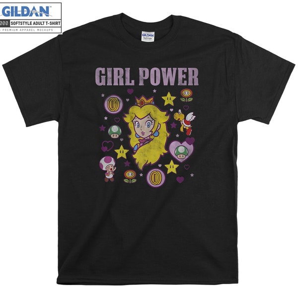 Nintendo Super Mario Peach Girl T-shirt Hoody Kids Child Tote Bag Tshirt S-M-L-XL-XXL-3XL-4XL-5XL Gildan Oversized Men Women Unisex 7137