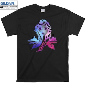 Disney Frozen 2 Elsa Two Tone T-shirt Hoody Kids Child Tote Bag Tshirt S-M-L-XL-XXL-3XL-4XL-5XL Gildan Oversized Men Femmes Unisexe 6695
