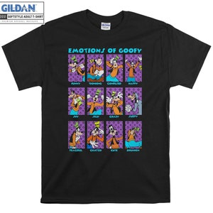 Disney Pippo Emozioni Di Pippo T-shirt Felpa con cappuccio Bambini Bambino Tote Bag Tshirt S-M-L-XL-XXL-3XL-4XL-5XL Gildan Oversize Uomini Donne Unisex 6701