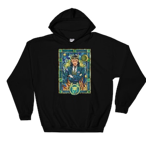 Marvel Loki Stained Glass Portrait  Loki Comic Book Hoodie Sweat Pullover S-M-L-XL-XXL-3XL-4XL-5XL Oversized Men Women Unisex AC411