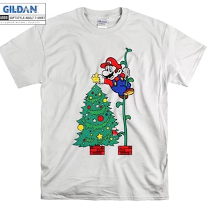 Navidad Super Mario camiseta con capucha niños niño bolso de mano camiseta S-M-L-XL-XXL-3XL-4XL-5XL Gildan de gran tamaño hombres mujeres unisex A649