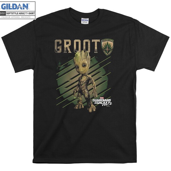 T-shirt Marvel Guardians Of The Galaxy Groot - Noir, Taille L, Unisexe, Neuf Avec étiquette
