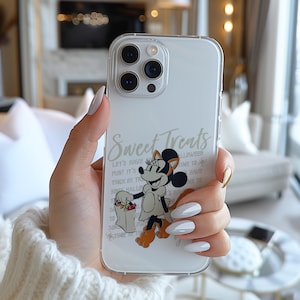 Custodia per telefono con costume da gatto di Halloween Minnie Disney e dolcetti AC94