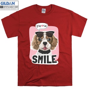 Por favor, smile camiseta Cute Dog Funny T shirt Tshirt Oversized S M L XL XXL 3XL 4XL 5XL Men Women Unisex D3466