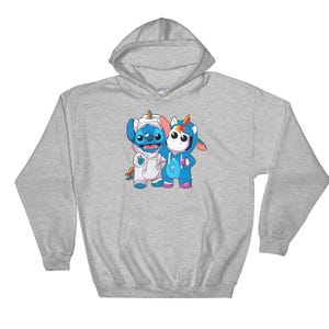 Disney Stitch And Unicorn Best Friend Forever Poster Hoodie Sweatshirt Pullover S-M-L-XL-XXL-3XL-4XL-5XL Oversized Men Women Unisex 8826