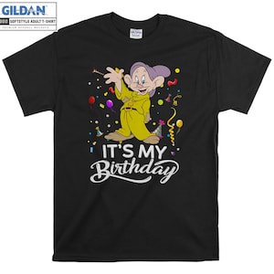 Disney Dopey Dwarf It’s My Birthday T-shirt Hoody Kids Child Tote Bag Tshirt S-M-L-XL-XXL-3XL-4XL-5XL Oversized Men Femmes Unisexe 6674