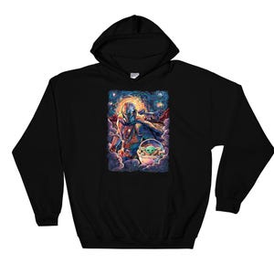 Sudadera con capucha de Star Wars: El Mandaloriano, El Niño, estilo Noche Estrellada, tallas S, M, L, XL, XXL, 3XL, 4XL, 5XL, talla extragrande, unisex, para hombre y mujer, AB887