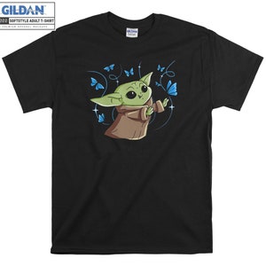 Bébé Yoda L’Enfant avec T-shirt Bleu Hoody Kids Enfant Tote Bag Tshirt S-M-L-XL-XXL-3XL-4XL-5XL Gildan Oversized Men Femmes Unisexe 6535