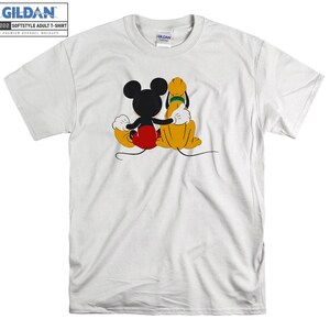 Mickey and Pluto Best Friends T-shirt Hoodie Kids Child Tote Bag Tshirt S-M-L-XL-XXL-3XL-4XL-5XL Gildan Oversized Men Women Unisex A180