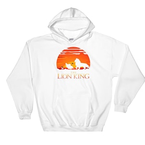 Disney Lion King Classic Sunset Walk The Lion King Hoodie Sweat  Pullover S-M-L-XL-XXL-3XL-4XL-5XL Oversized Men Women Unisex AB344