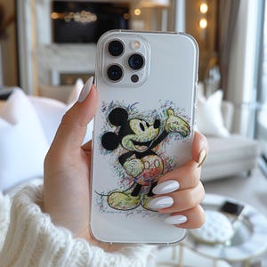 Disney Topolino Poster carino Divertente famoso personaggio dei cartoni animati Figura Custodia per telefono a423