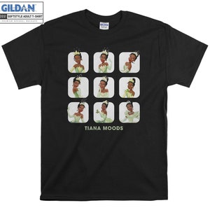 Disney Tiana Moods Cute Face Box Up T-shirt Felpa con cappuccio Bambini Tote Bag Tshirt S-M-L-XL-XXL-3XL-4XL-5XL Gildan Oversize Men Women Unisex 6832