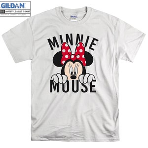 Minnie Rock the Dots Peeking T-shirt Hoody Kids Child Tote Bag Tshirt S-M-L-XL-XXL-3XL-4XL-5XL Gildan Oversized Men Femmes Unisexe 7096