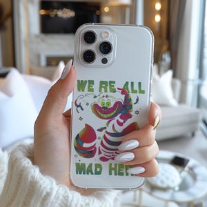 Funda para teléfono Disney Alicia en el País de las Maravillas, Gato de Cheshire, neón, Todo Loco, AC222