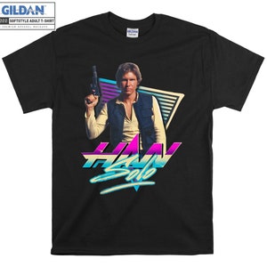 Star Wars Han Solo Années 80 T-shirt Sweat à capuche Enfants Enfant Sac fourre-tout Tshirt S-M-L-XL-XXL-3XL-4XL-5XL Gildan Surdimensionné Hommes Femmes Unisexe A598