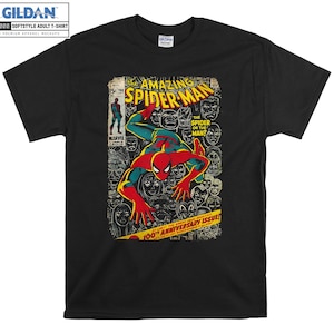 Marvel Spider-Man Comic Book T-shirt Felpa con cappuccio Bambini Tote Bag Tshirt S-M-L-XL-XXL-3XL-4XL-5XL Gildan Oversize Men Women Unisex 7044