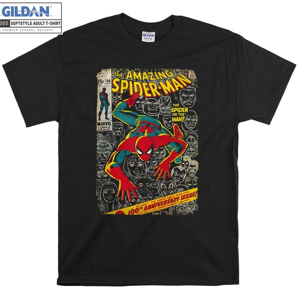 Marvel Spider-Man Comic Book T-shirt Hoody Kids Child Tote Bag Tshirt S-M-L-XL-XXL-3XL-4XL-5XL Gildan Oversized Men Women Unisex 7044