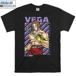 Street Fighter Vega T-shirt à capuche enfants enfant sac fourre-tout T-shirt S-M-L-XL-XXL-3XL-4XL-5XL Gildan surdimensionné hommes femmes unisexe A333