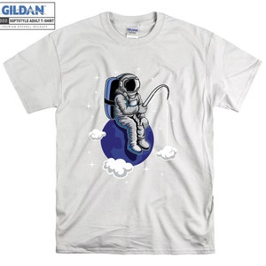 Fisherman Astronaut Camiseta Cloud Fantastic Space Camiseta Camiseta Oversized S M L XL XXL 3XL 4XL 5XL Hombres Mujeres Unisex D3362