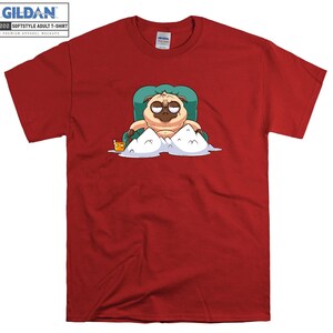 Fatigué Malheureux Carlin T-shirt Drôle Cartoon Chien T shirt Tshirt Surdimensionné S M L XL XXL 3XL 4XL 5XL Hommes Femmes Unisexe D3406